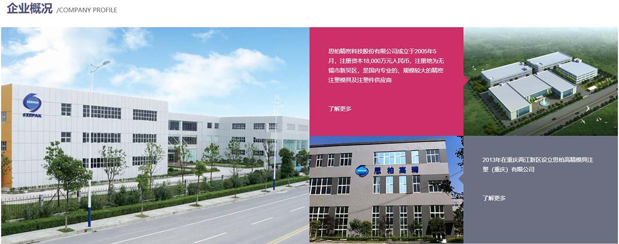思柏精密官网设计