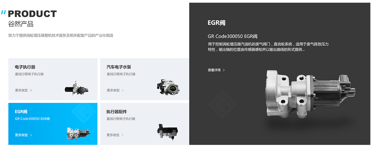 上海谷然电子网站设计效果图